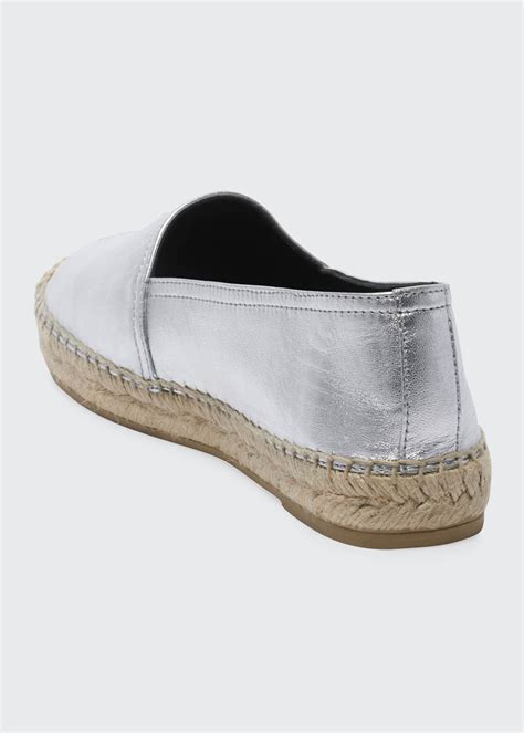 saint laurent silver espadrilles.